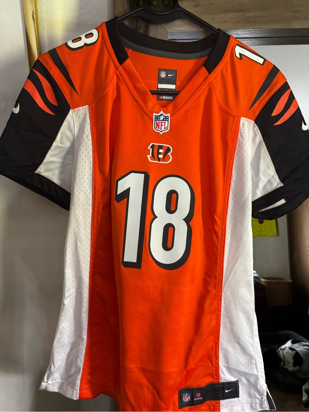 Nike Orange/Black/White Cincinnati Bengals #18 women’s Football Jersey